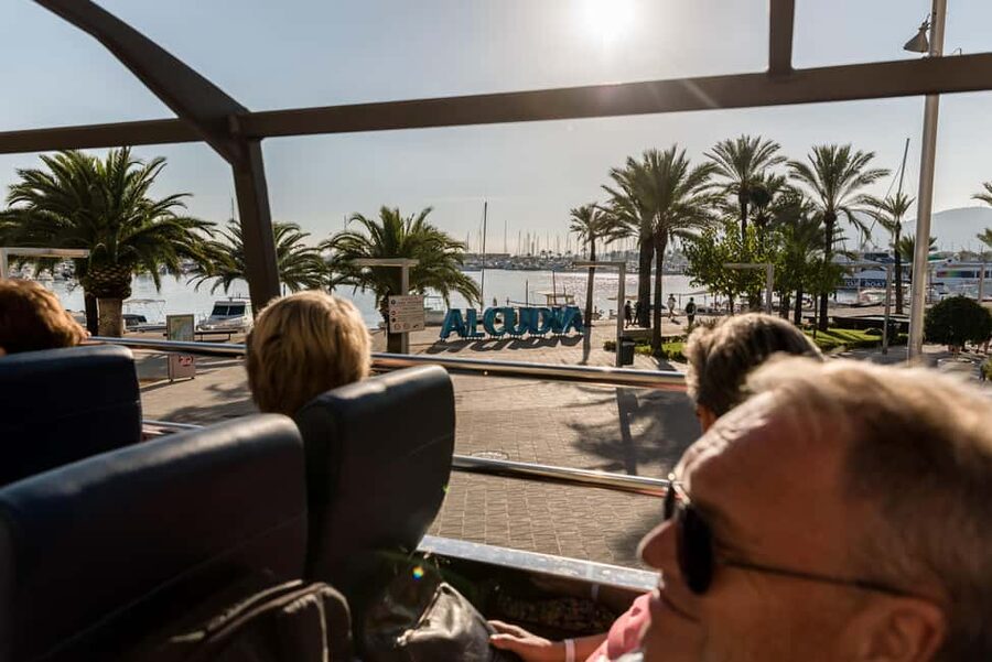 Alcudia: ALCUDIA City TOUR Open Top Bus, open-top bus tour - Returning beside the southern walls