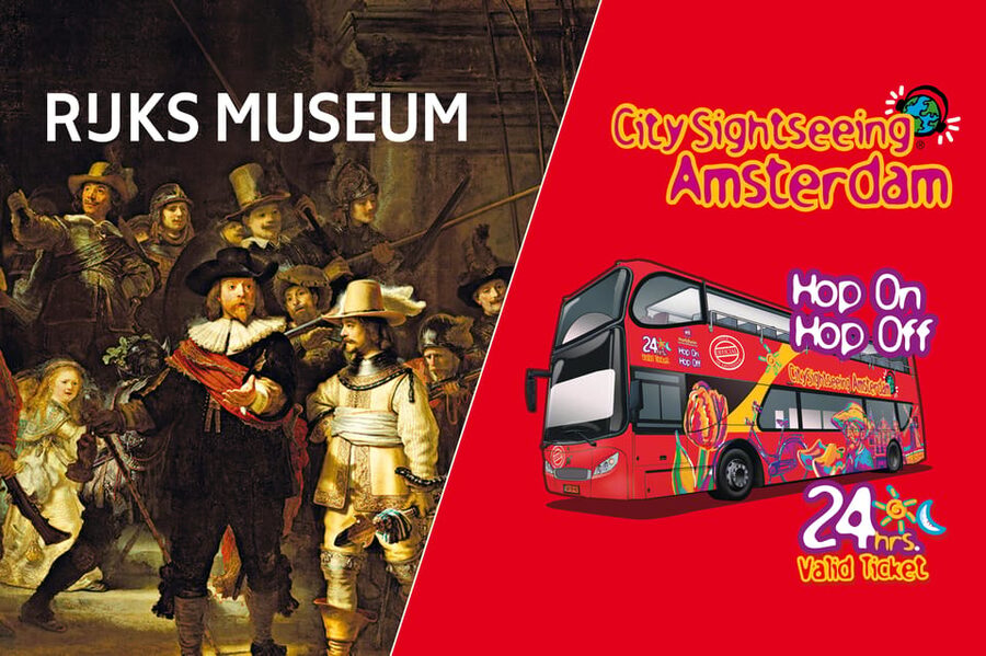 Amsterdam: Combo Rijksmuseum & Hop-On Hop-Off Bus - The red line: Central Station to Museumplein