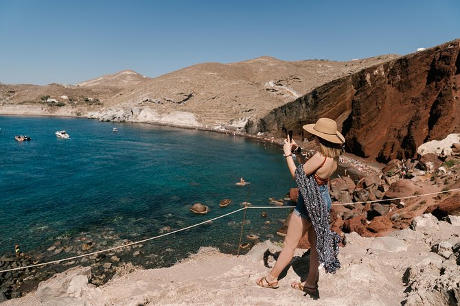 Archaeological Bus Tour To Akrotiri Excavations & Red Beach - Red Beach offers color, but not an easy stroll