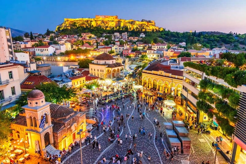 Athens: Big Bus Live-Guided Night Tour by Open-Top Bus - Plaka and the Acropolis Museum