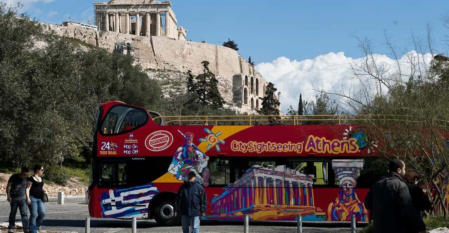 Athens: Hop-On-Hop-Off & Acropolis & Acropolis Mus.& 3 audio - Seeing the Acropolis Museum after the hill
