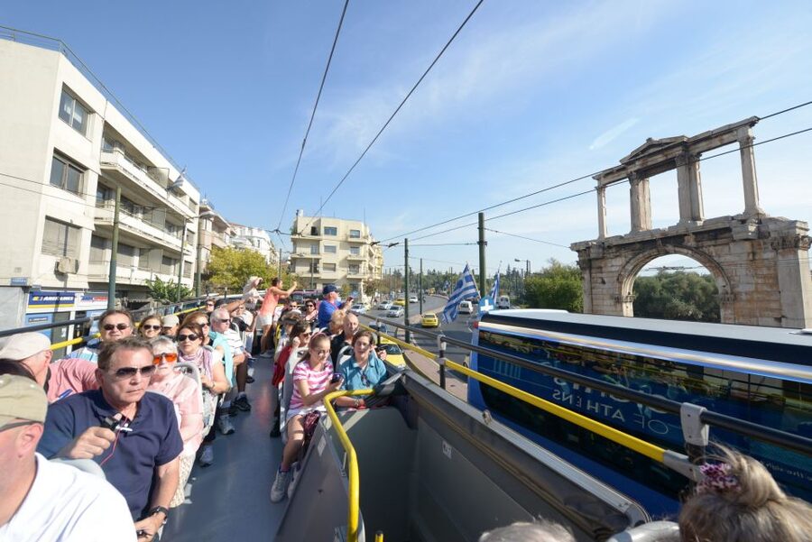Athens, Piraeus, and Coastline: Blue Hop-On Hop-Off Bus - The Yellow Line changes the mood at Agios Kosmas
