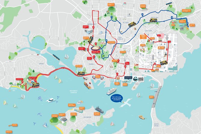 Auckland Explorer: Sightseeing Hop-on Hop-off Tour - Bastion Point and Kelly Tarlton’s waterfront stop