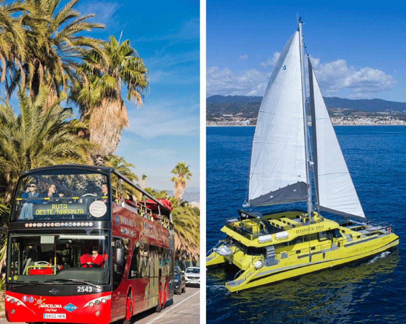 Barcelona: Hop-On Hop-Off Bus with Sailing Cruise - Orange West route: stadiums, Montjuïc, and El Born