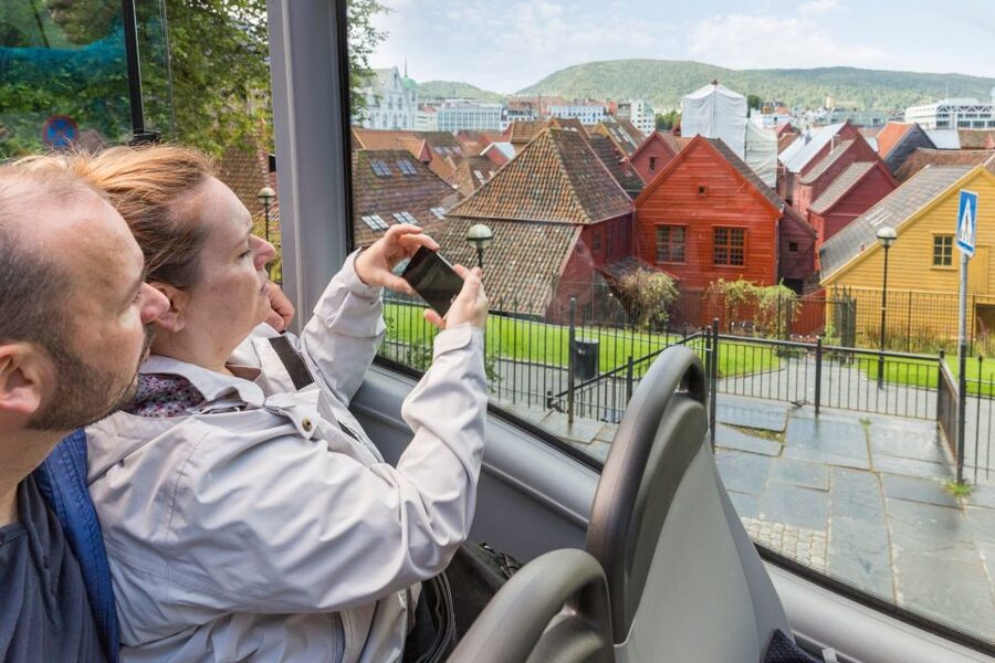 Bergen: City Sightseeing Hop-On Hop-Off Bus Tour - The National Stage and the cruise-terminal connection