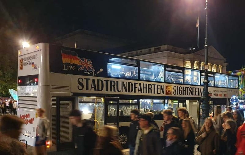 Berlin: Bus Tour by Night with Live Commentary - Live commentary, language, and the guide’s role