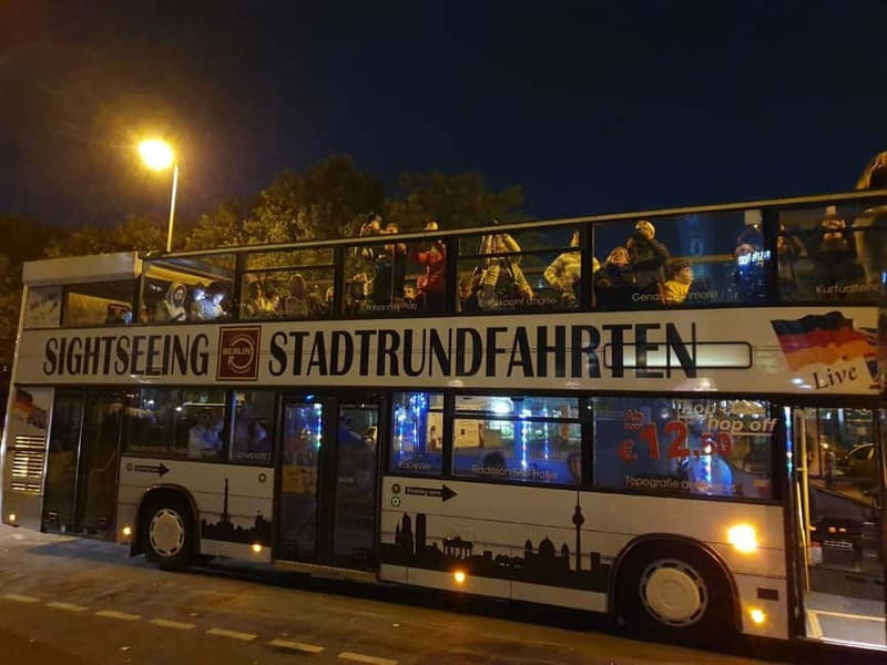 Berlin: Bus Tour by Night with Live Commentary - Potsdamer Platz and Friedrichstraße in modern Berlin