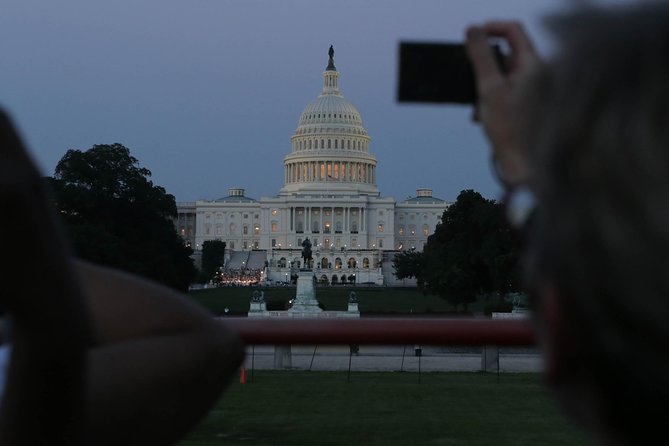 Big Bus DC: Monuments & Memorials Night Tour by Open-top Bus - Iwo Jima, Arlington, and the raised flag