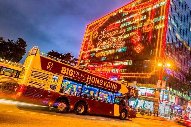 Big Bus Hong Kong Panoramic Night Tour by Open-Top Bus - Kowloon Park, the harbour side, and city views