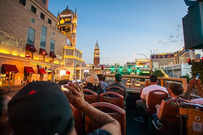 Big Bus Las Vegas: Sightseeing Night Tour by Open-Top Bus - Bellagio fountains and the best light displays