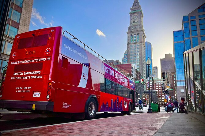 Boston Sightseeing Single Ride Pass With Double Decker Tour Bus - Cheers, Beacon Hill, and the Charles River view