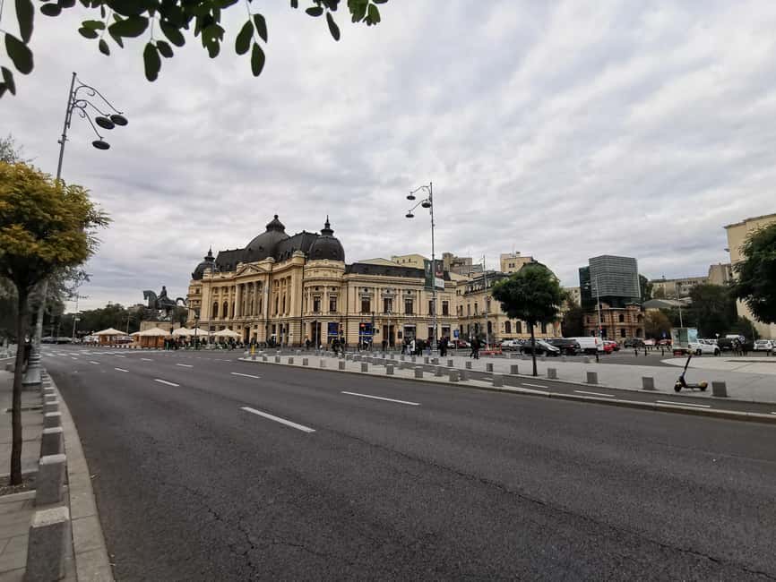 Bucharest city tour: Hop-on Hop-off sightseeing minibus - The Palace of Parliament photo stop
