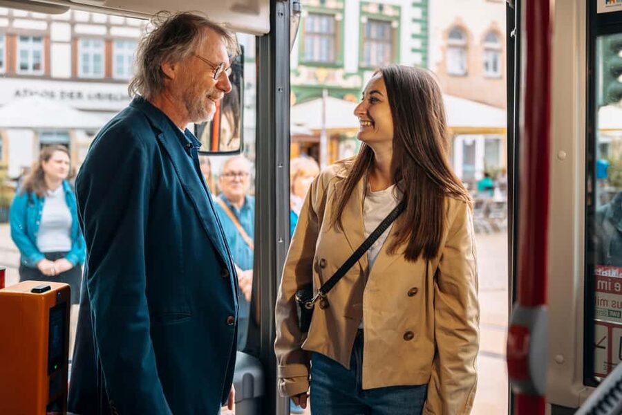 Bus tour through Erfurt's old town - Wenigemarkt and the old trading center
