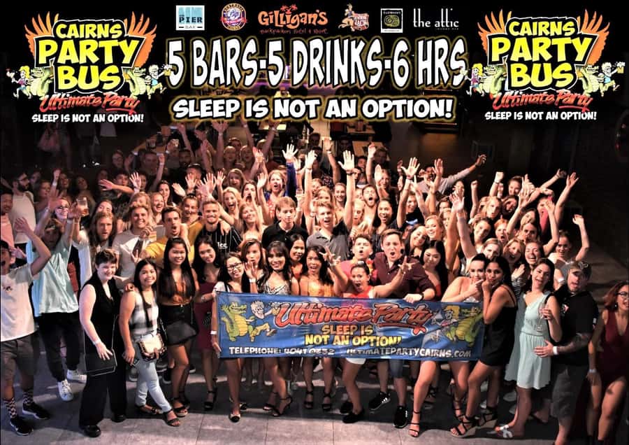 Cairns: Ultimate Party Bus with drinks included - Four to five venues, with the route doing the planning