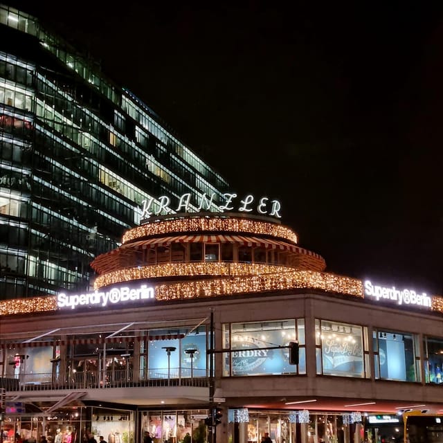 Christmas market lights tour bus through Berlin, free mulled wine (2.5 hours) - Breitscheidplatz, the Kaiser Wilhelm Memorial Church, and KaDeWe