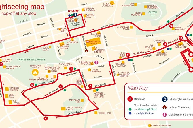 City Sightseeing Edinburgh Hop-On Hop-Off Bus Tour + Kids Go Free - Stops 4 and 5: Nicolson Square and Chambers Street