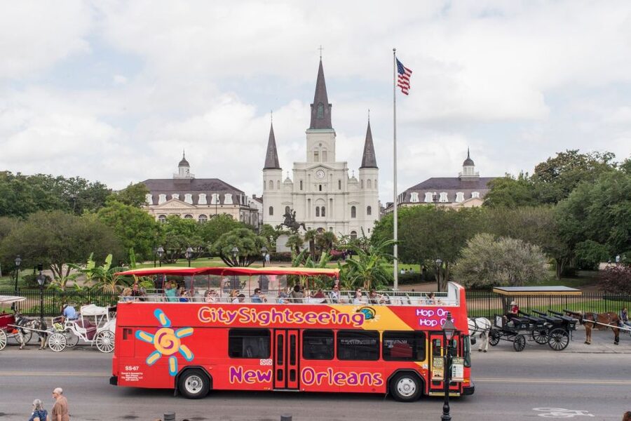 City Sightseeing New Orleans HOHO Bus Tour & Bookable Extras - Jackson Square and the French Market