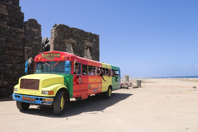Colorful Beach Bus Sightseeing Tour of Aruba - The Open-Air Bus Sets the Tone