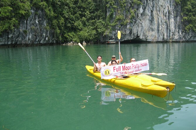 Combo: Bus Ha Noi to Cat Ba + 1 Day Boat Trip, La Ha Bay, Ha Long Bay - Van Boi Beach, snorkeling, and the four-meter jump