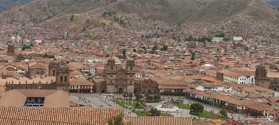 Cusco: Sightseeing Tour of the City on an Open-Top Bus - Plaza de Armas and Coricancha from the road