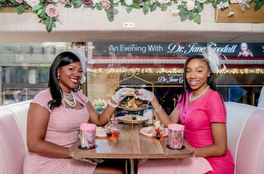 Dallas: Tea Around Town Bus Tour with Treats - Meeting the pink bus near Main Street