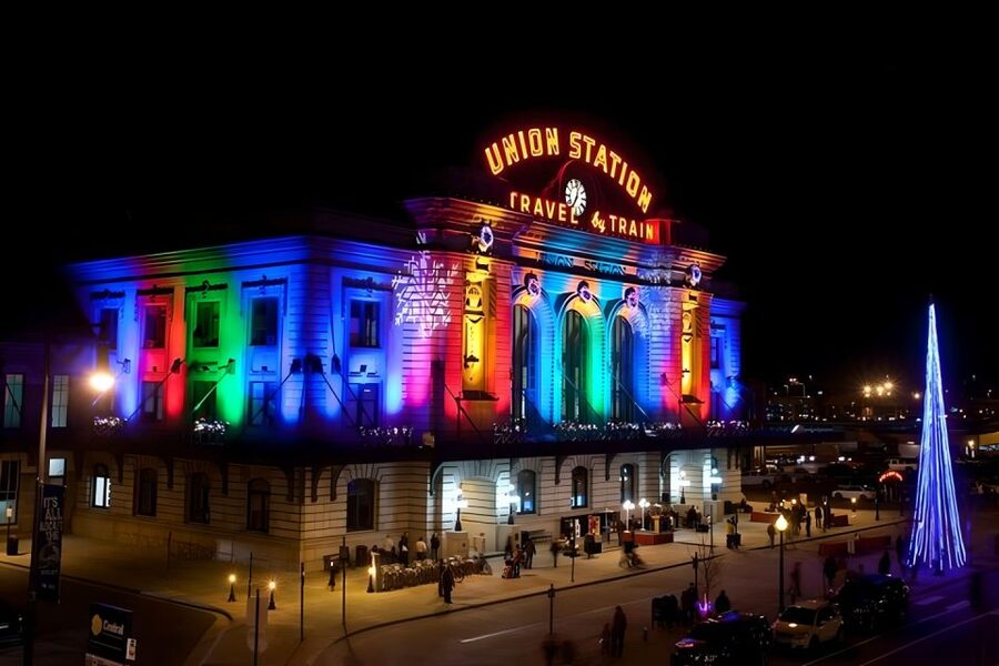 Denver: Holiday Lights & Sights Bus Tour - The Denver City and County Building sets the festive tone
