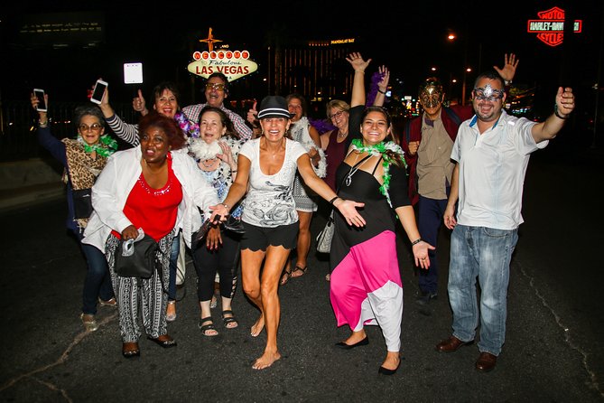 Disco Party Bus Photo Tour - The Welcome to Fabulous Las Vegas Sign