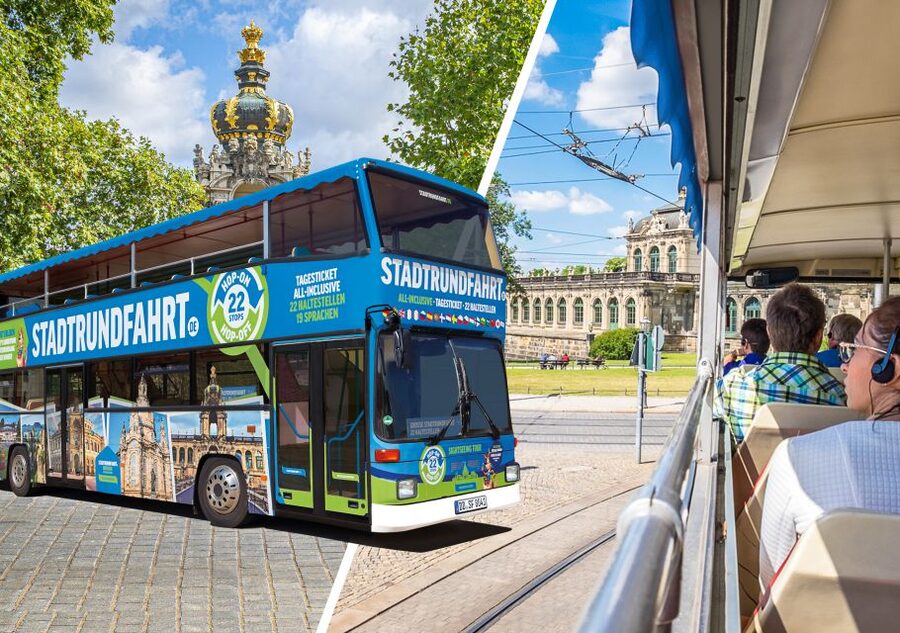 Dresden: 1-Day Hop-On-Hop-Off Bus Tour - The city center, from Yenidze to Augustus Bridge