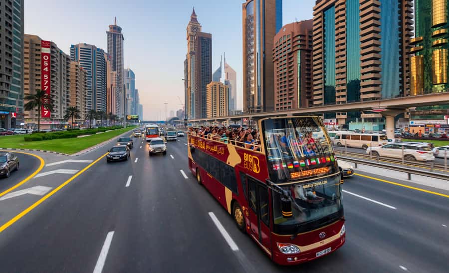 Dubai: Big Bus Hop-On Hop-Off Tour & Optional Dhow Cruise - Red route: Dubai’s old quarters and modern center