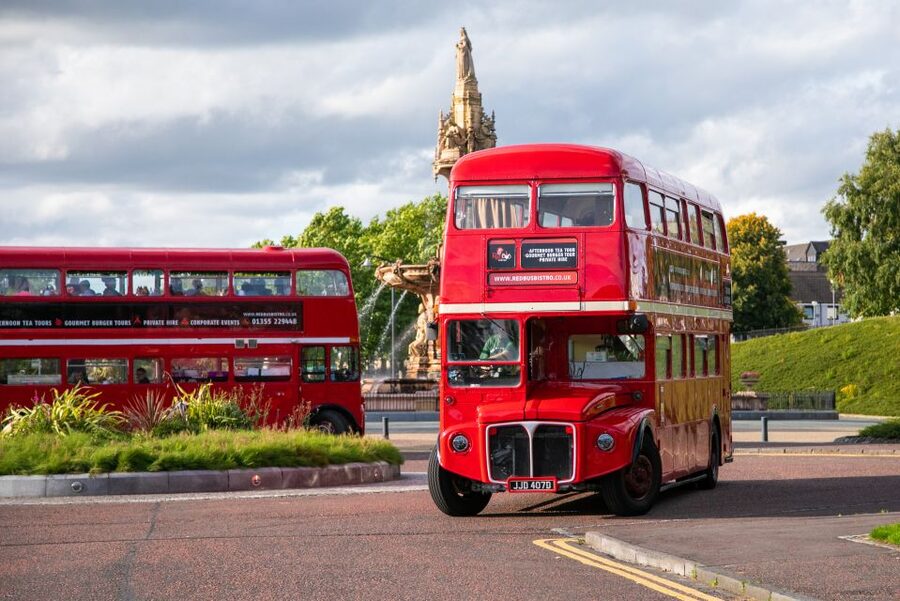 Edinburgh: Vintage Bus Tour with Afternoon Tea or Gin - Boarding at Waterloo Place