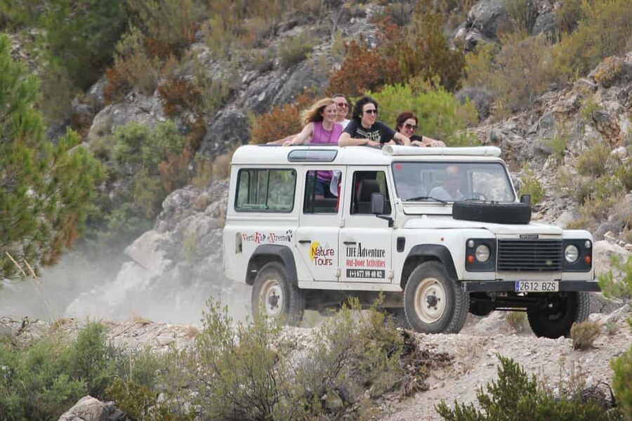 Explore the Nerja National Park nature in our open-top jeeps - Heading into Nerja National Park by open-top jeep