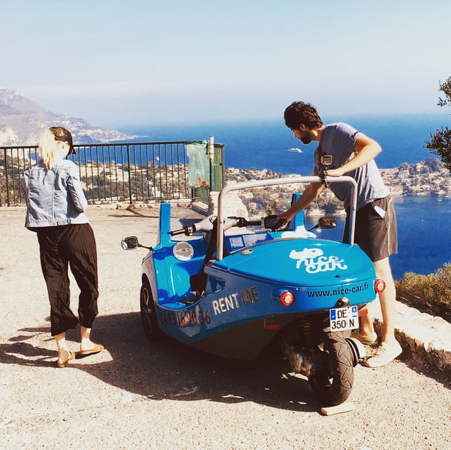 French Riviera Guided Tour by Exclusive Open Top Car - Leaving Nice With a Guide in Front
