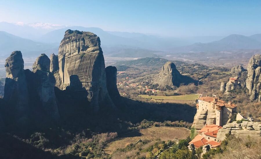 From Athens: Meteora Full-Day Trip with Guide on Luxury Bus - First Views Of Meteora’s Cliffs