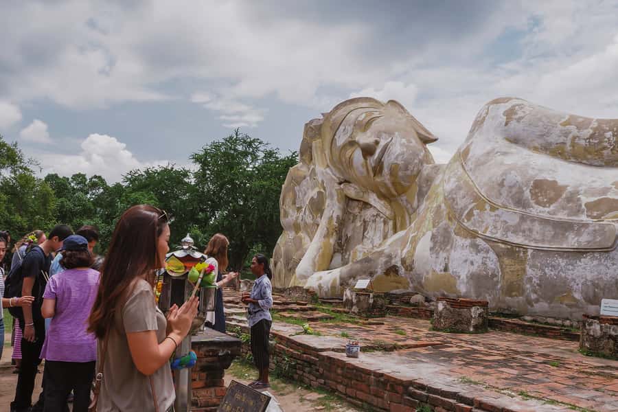 From Bangkok: Ayutthaya Day Tour by Bus with River Cruise - Wat Lokayasutharam and the 42-meter Buddha