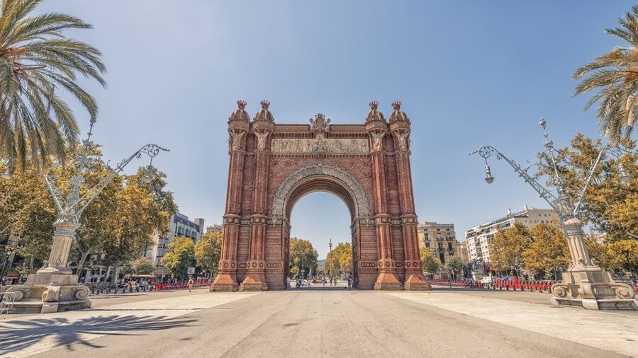From Costa Brava: Barcelona and Antoni Gaudí's Work Bus Tour - The Rambles, Plaça Catalunya, and Arco de Triunfo