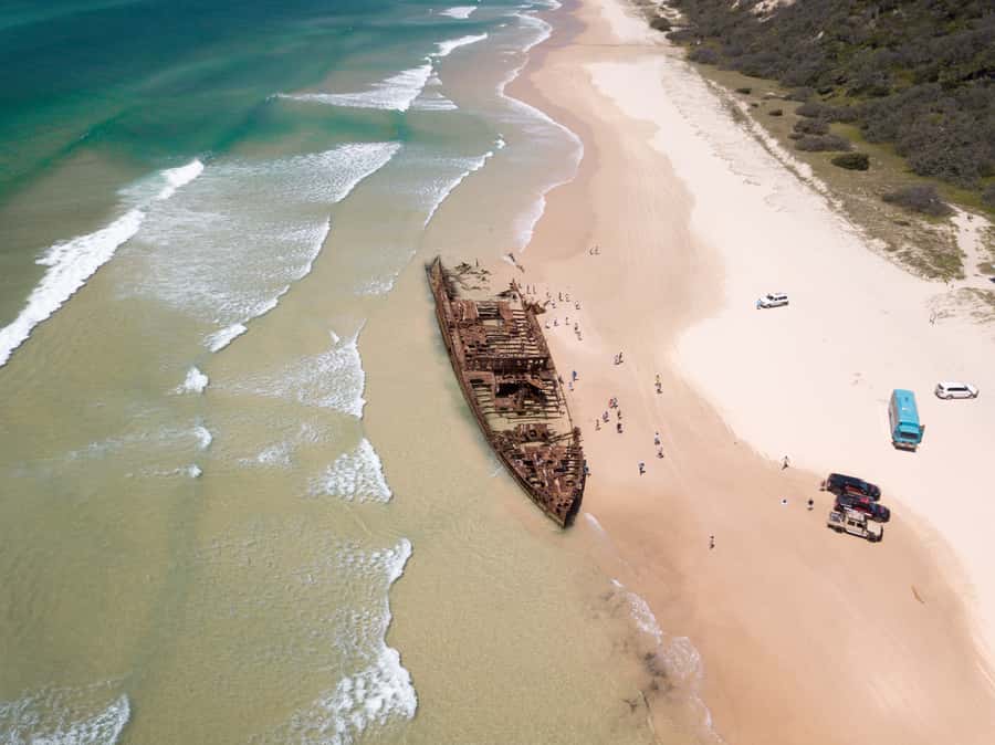 From Hervey Bay: K'gari, Fraser Island Full-Day Coach Tour - The 4WD bus ride: useful transport and entertainment