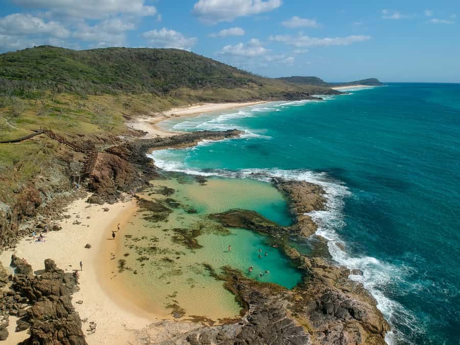 From Hervey Bay: K'gari Getaway Three-day 4WD Coach Tour - Lake Wabby and Hammerstone Sandblow show another K’gari