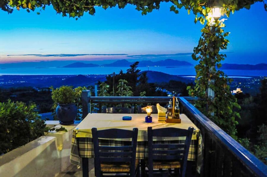 From Kos/Dikeo: Bus Tour to Zia Village on Mount Dikaios - Sunset views over Kos and the sea