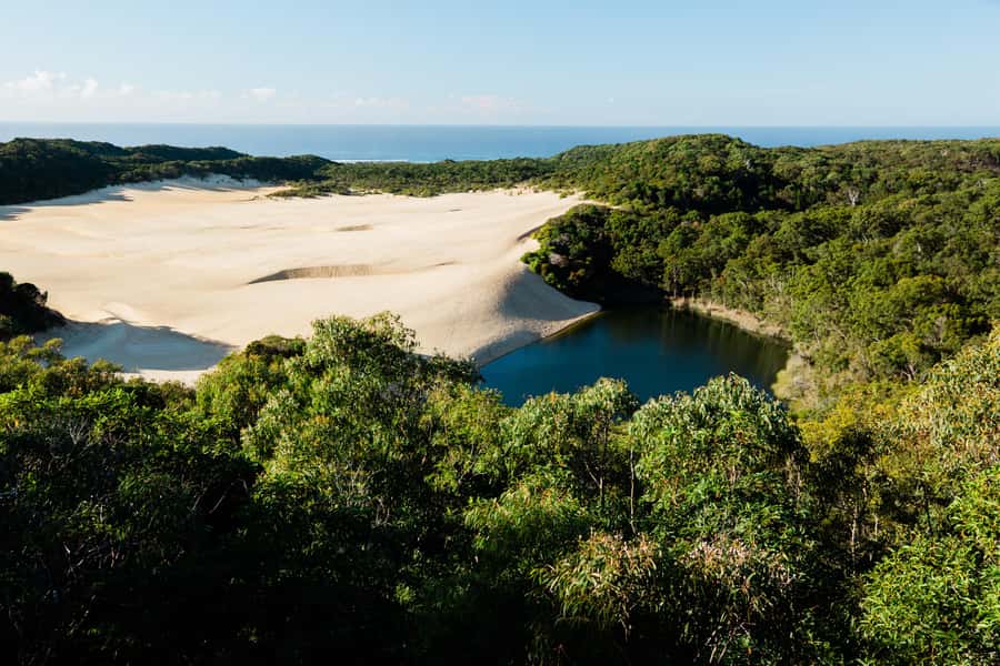 From Rainbow Beach: K'gari, Fraser Island Two-Day Coach Tour - From Rainbow Beach to Kgari by ferry