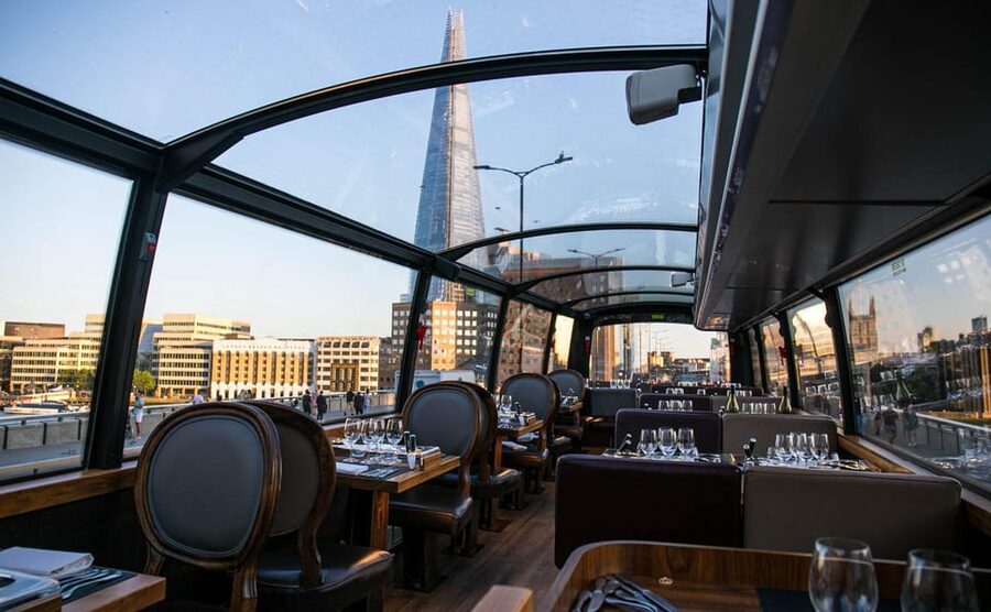 Gastronomic 6-course fine-dining dinner on Luxury London Bus - Is $242 a fair price?