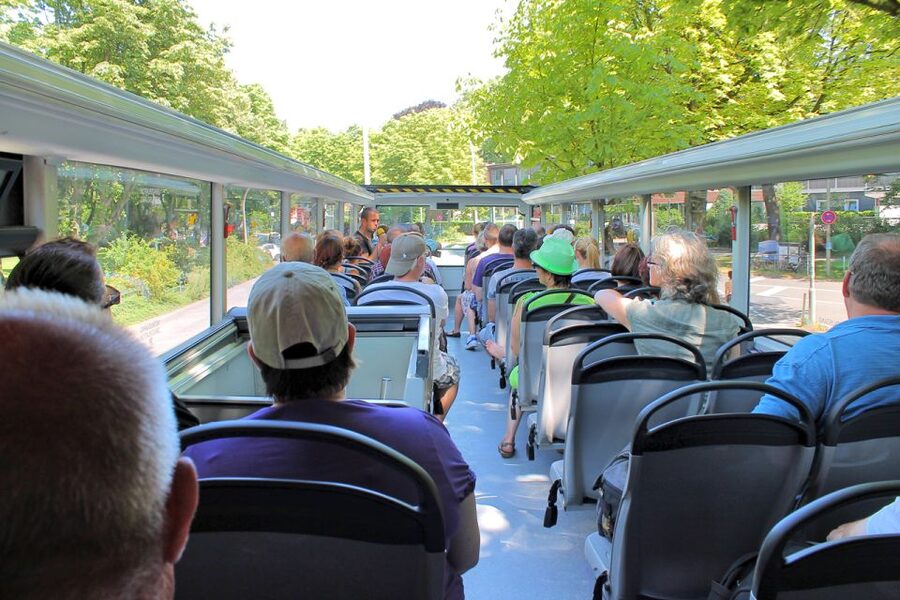 Hamburg: Hop-On Hop-Off Bus Tour Family Ticket - St. Michaelis Church, known as the Michel