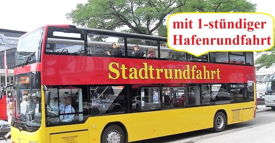 Hamburg: Line C Sightseeing Tour Hop On Hop Off and Harbor Cruise - Audio commentary and language choices