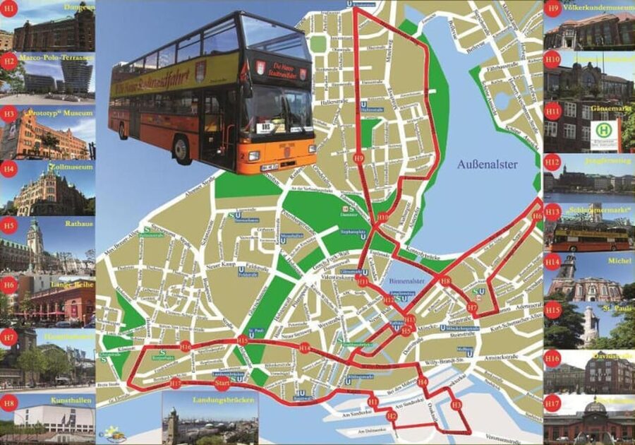 Hamburg : Line G Hop-On Hop-Off Sightseeing Tour - Starting at Landungsbrücken and Bridge 4