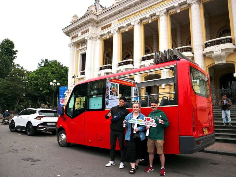 Hanoi Exclusive Craft Beer Bus: Cultural Sightseeing Tour - Hanoi Opera House adds a grand civic pause