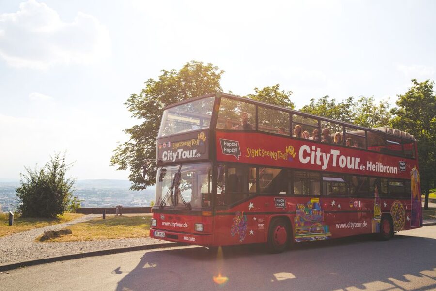 Heilbronn: 24h Hop-on Hop-off City Sightseeing Bus Tour - Stops 9 and 10: towers and the former BUGA grounds