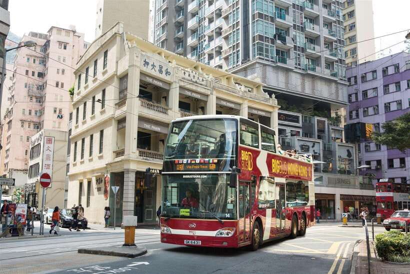 Hong Kong: Big Bus Hop-On Hop-Off Tour & Optional Peak Tram - The Red Route: central Hong Kong Island in 75 minutes