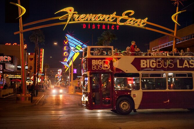 Las Vegas After Dark: Adult-only Night Tour with Free Drink - The Las Vegas Strip from the upper deck