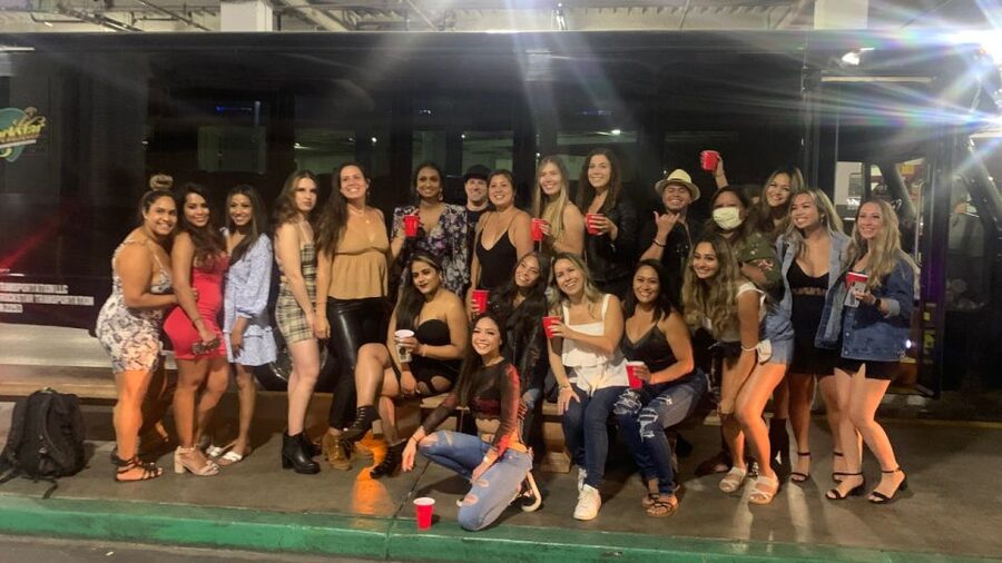 Las Vegas: Private Party Bus Tour Of Vegas Strip w Champagne - Starting with champagne and hotel pickup