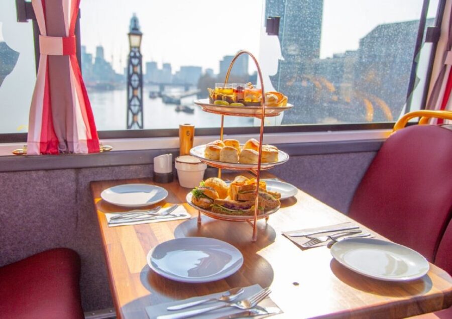 London: Afternoon Tea Bus with a Glass of Prosecco - What this London tea bus actually is