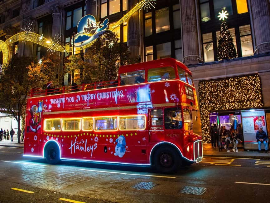 London: Christmas Lights Tour by Vintage Bus - The Strand and Trafalgar Square begin the festive route